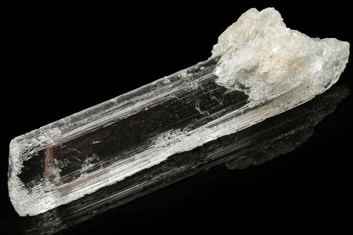 Water-Clear, Selenite Crystal with Hematite Phantom - China #226083